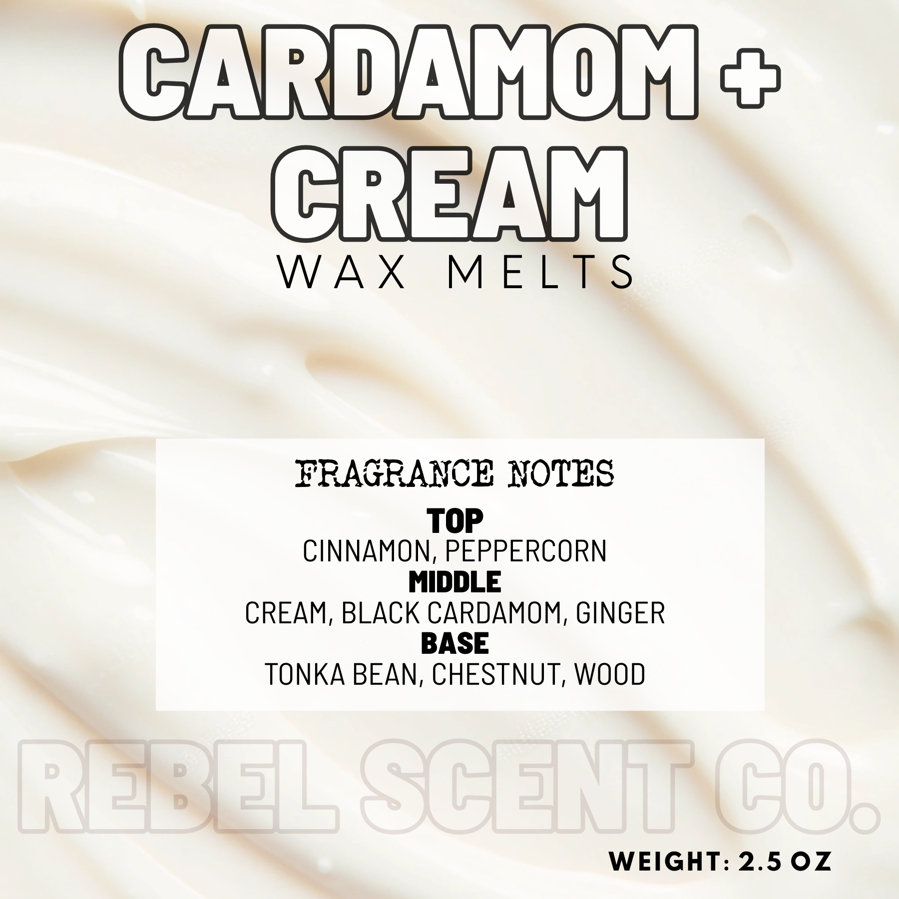 Cardamom + Cream Wax Melts - 2.5oz