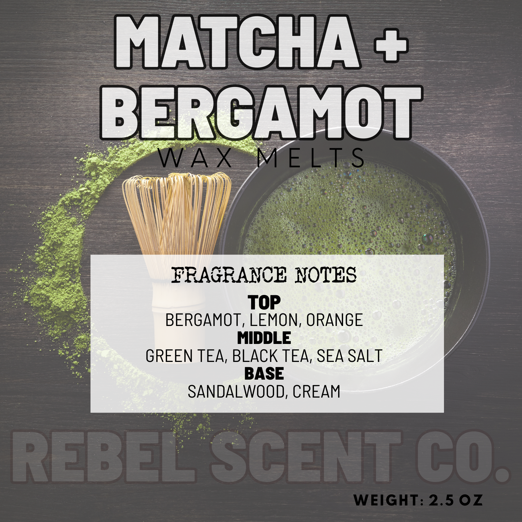 Matcha + Bergamot Wax Melts - 2.5oz