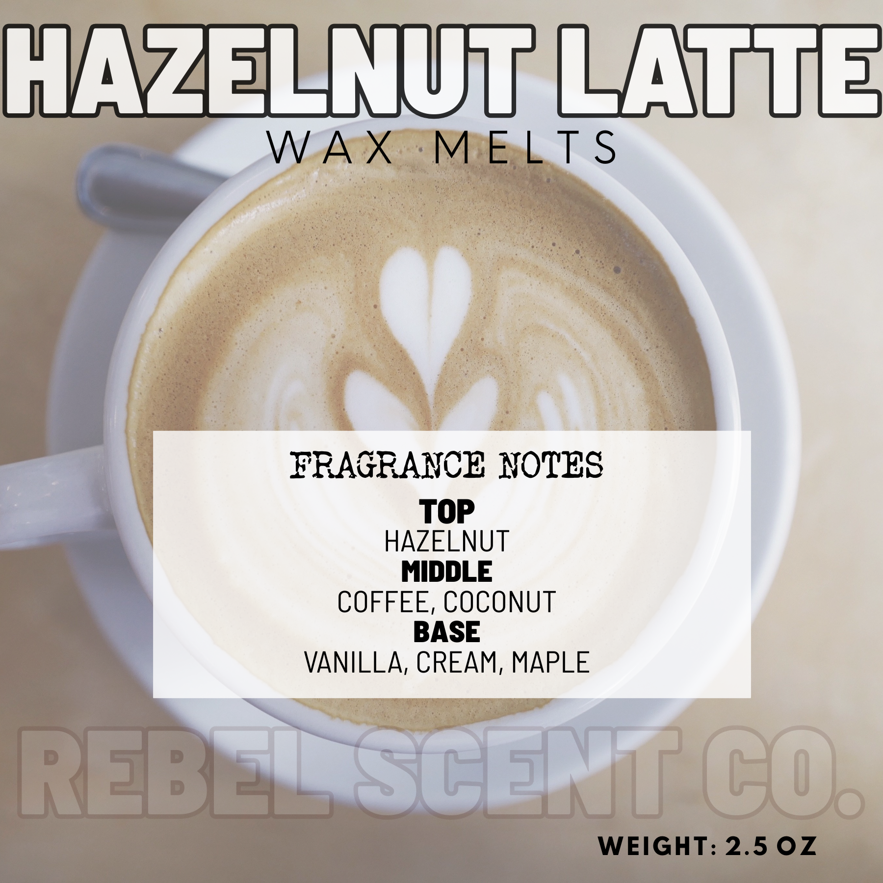 Hazelnut Latte Wax Melts - 2.5oz
