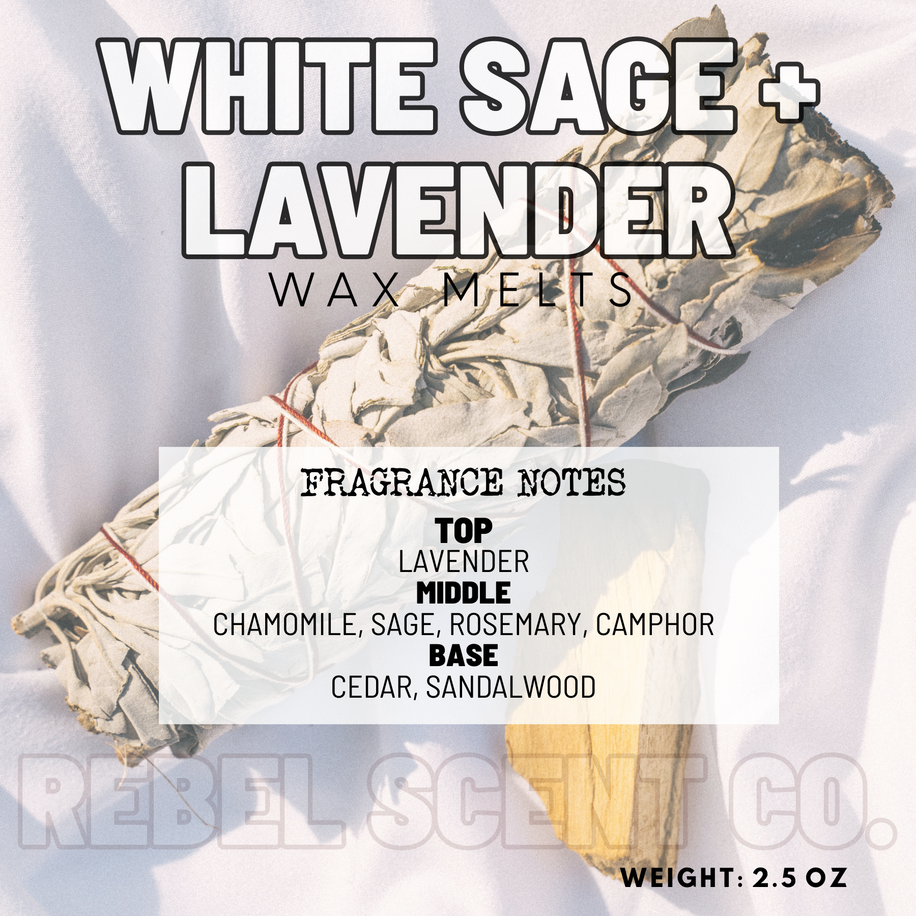 White Sage + Lavender Wax Melts - 2.5oz