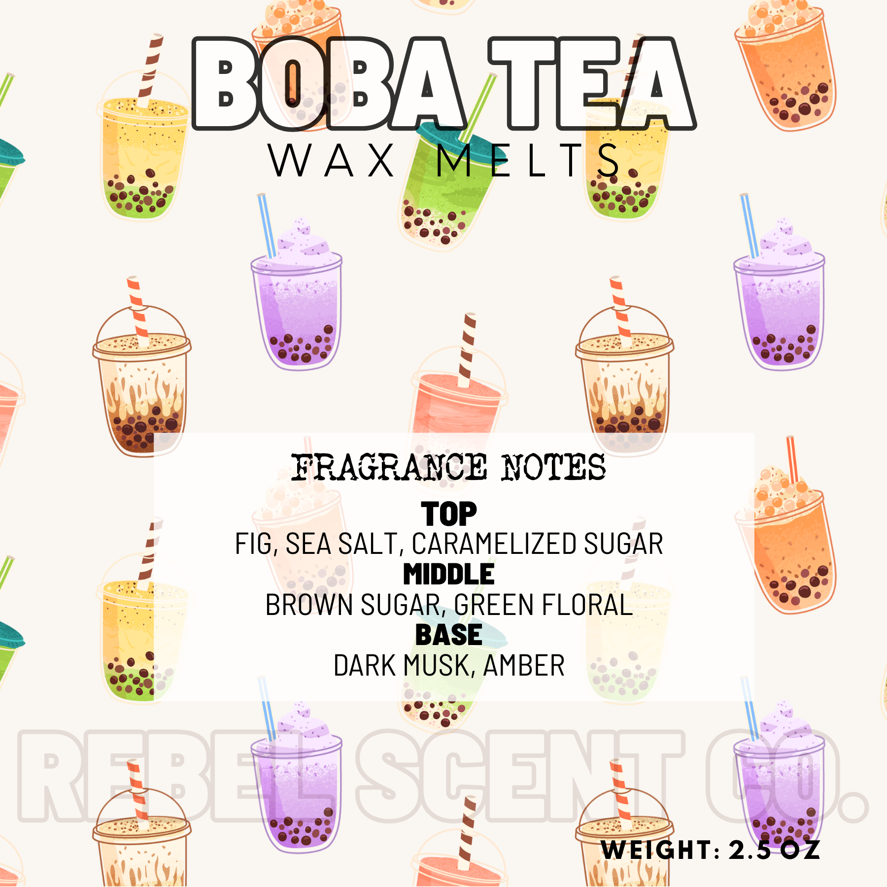 Boba Tea Wax Melts - 2.5oz