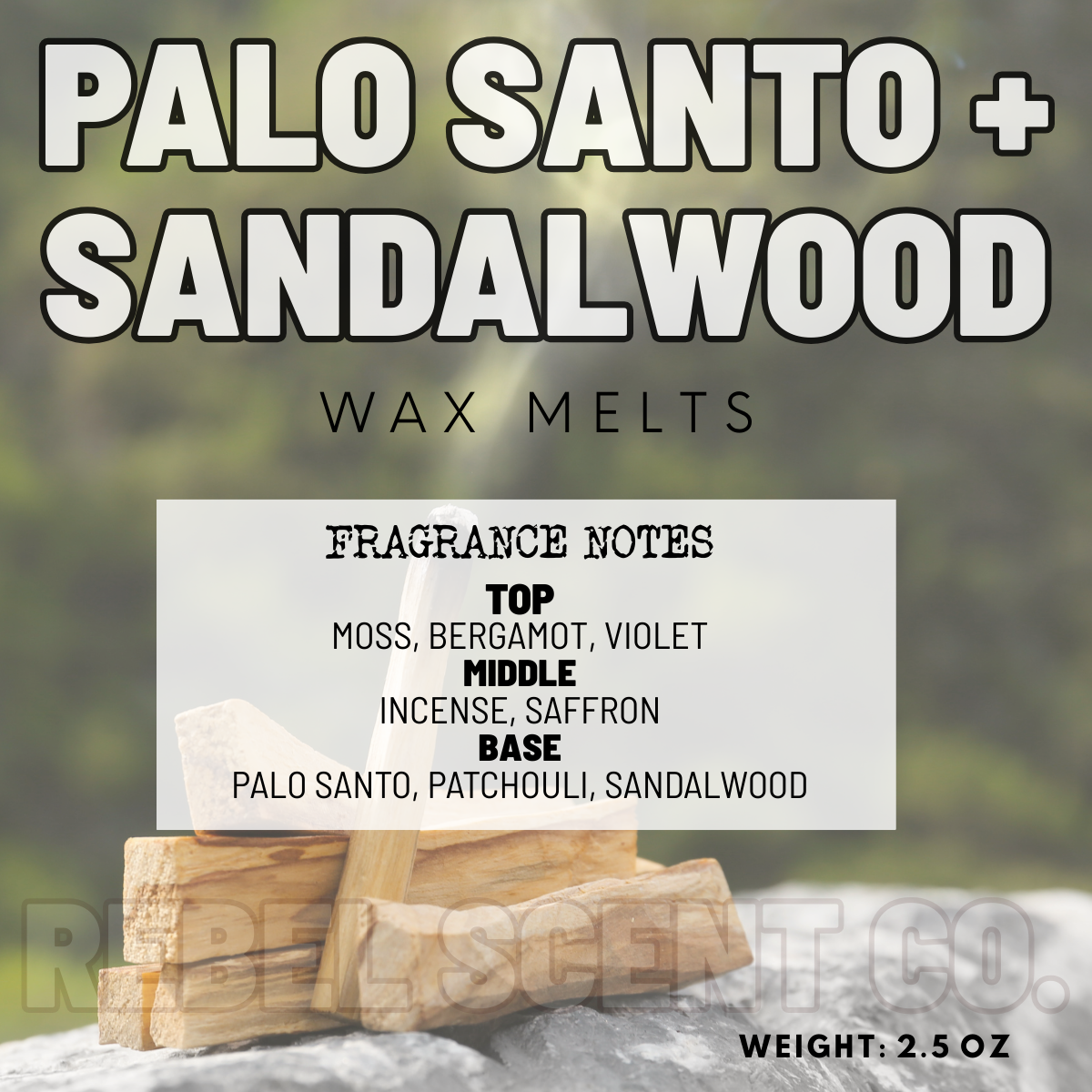 Palo Santo + Sandalwood Wax Melts - 2.5oz