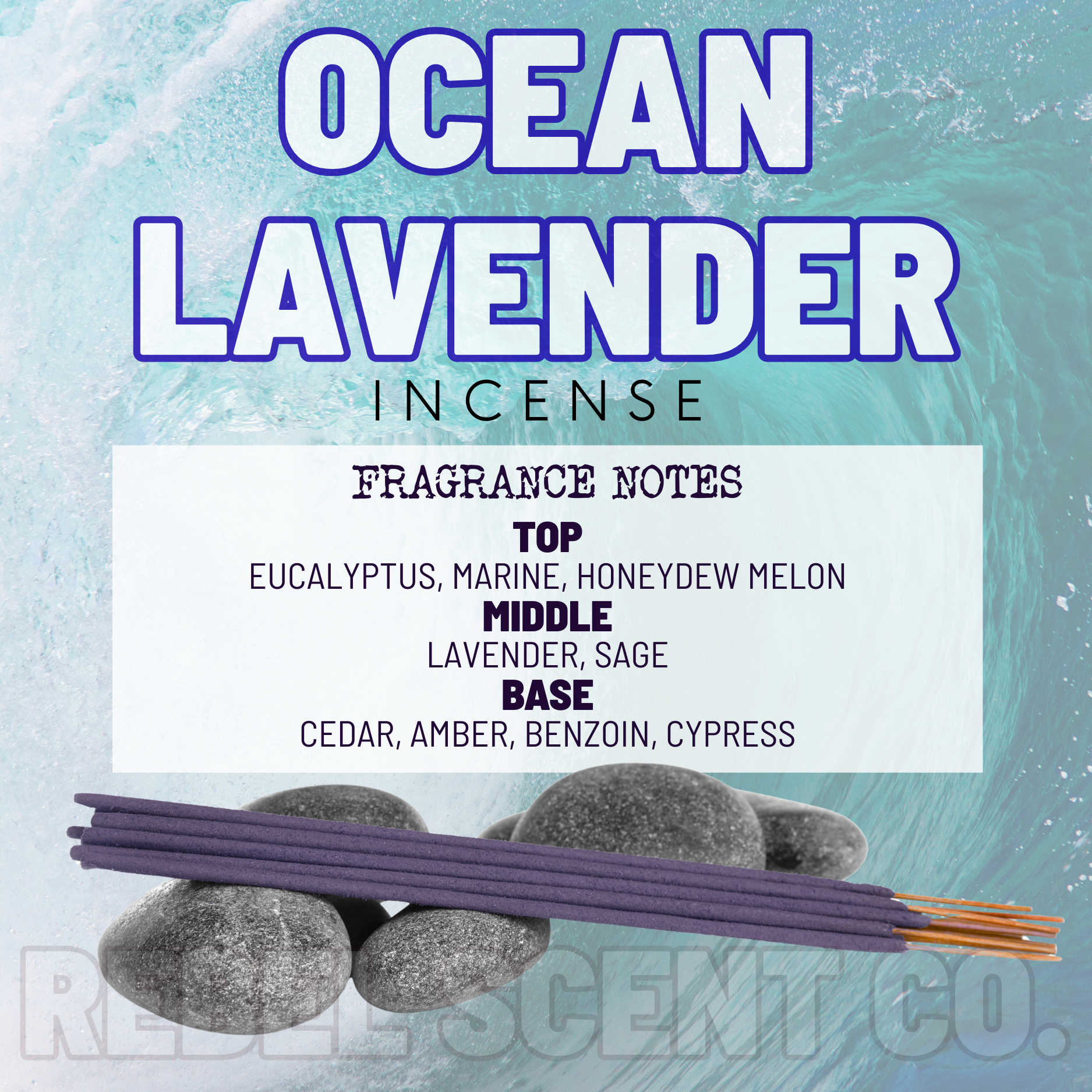 Ocean Lavender Incense (Pack of 10)