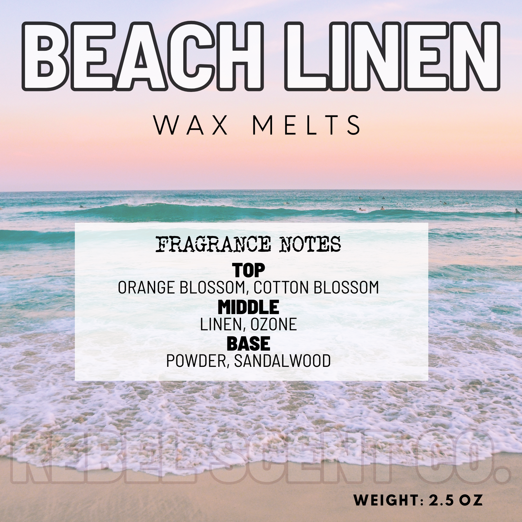 Beach Linen Wax Melts - 2.5oz