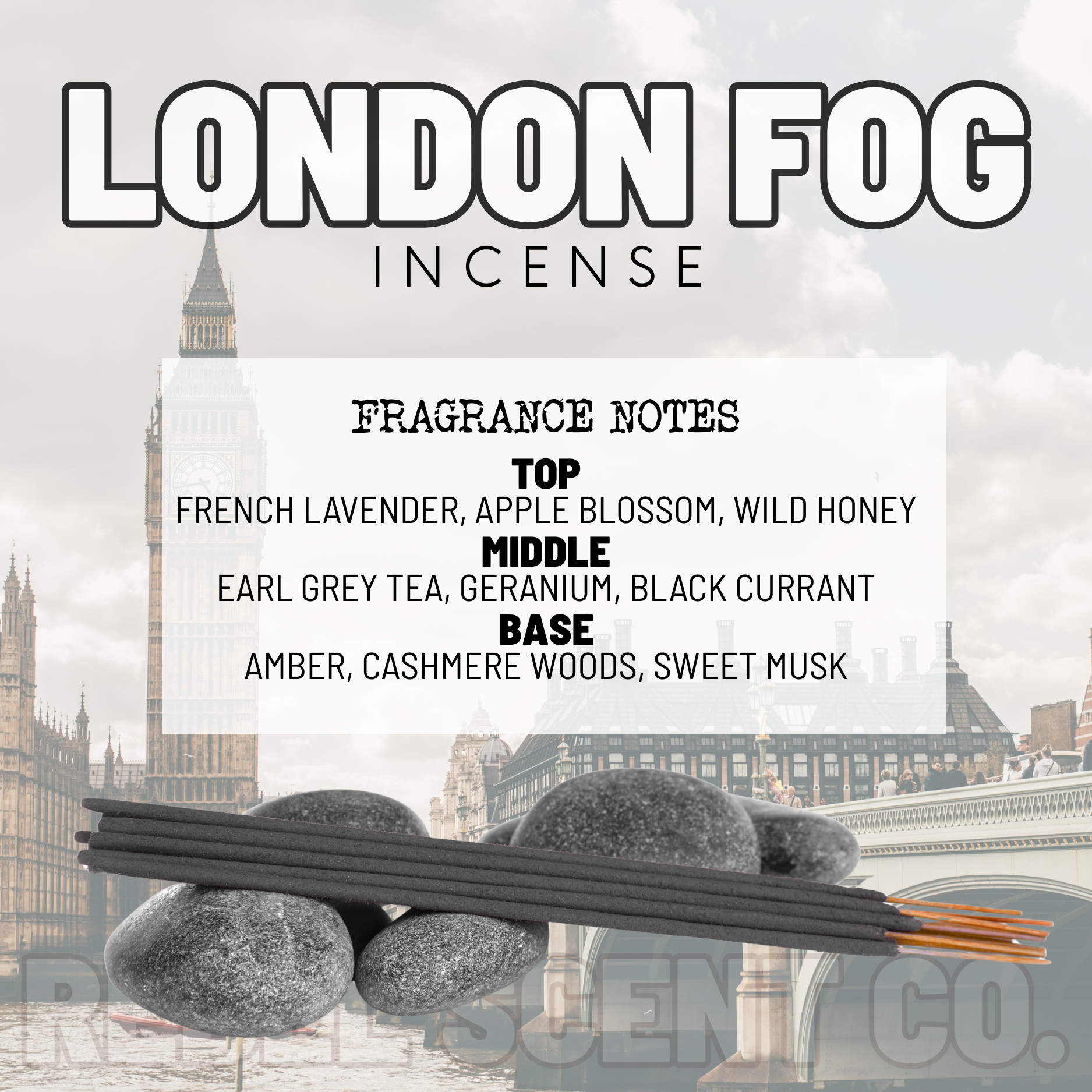 London Fog Incense (Pack of 10)